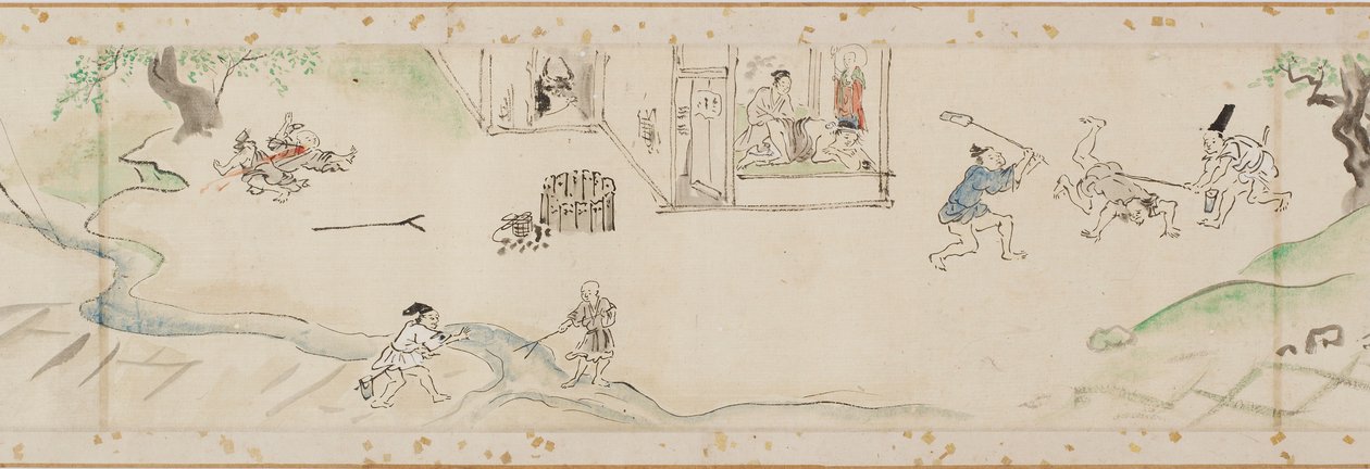 Milagres realizados pelo bodhisattva Jizo cópia de uma seção de um handcroll, período Edo, 1627. de Kanō Tan’yū