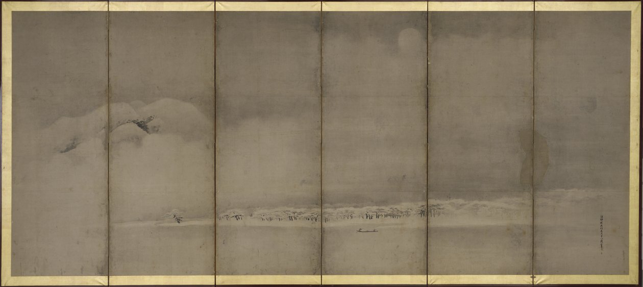 Monte Fuji e Matsubara Point, telas de Kano Tanyu