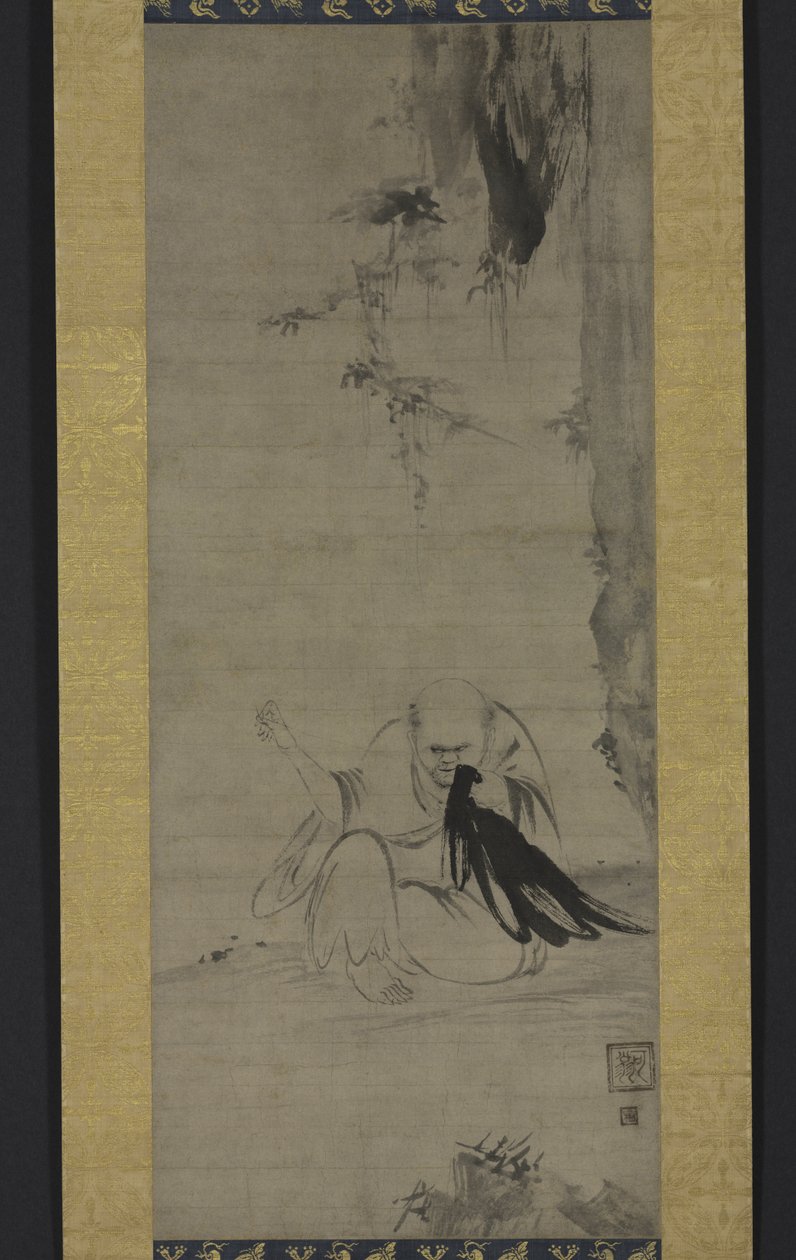 Choyo: Monge que costura sob o sol da manhã, c.1350 ou anterior de Kaō
