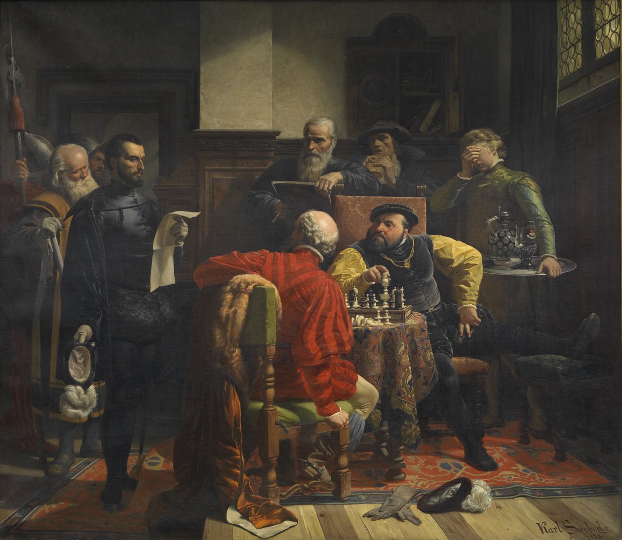 Anunciação da sentença de morte a Johann Friedrich von Sachsen de Karel Svoboda