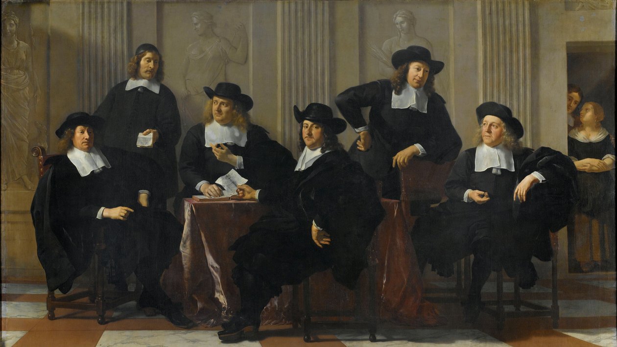 Os Regentes dos Spinhuis e Nieuwe Werkhuis, Amsterdão
Os Regentes da Spinhuis (Casa de Correcção) e da Nieuwe Werkhuis (Nova Casa de Trabalho) em Amesterdão, 1669 de Karel Du Jardin