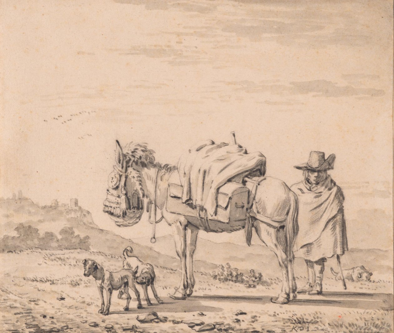 Homem com uma mula de Karel Dujardin