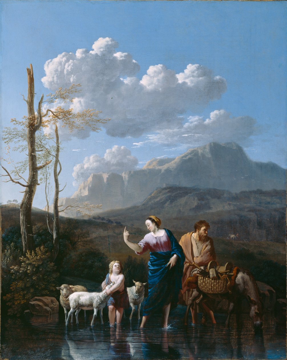 Regresso da Sagrada Família do Egipto de Karel Dujardin