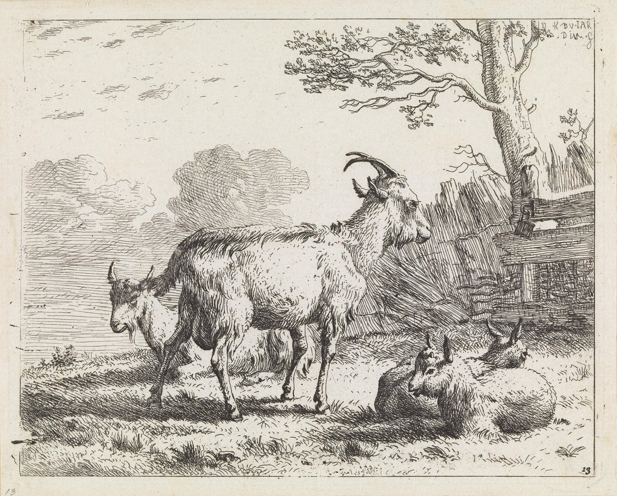 Quatro cabras de Karel Dujardin