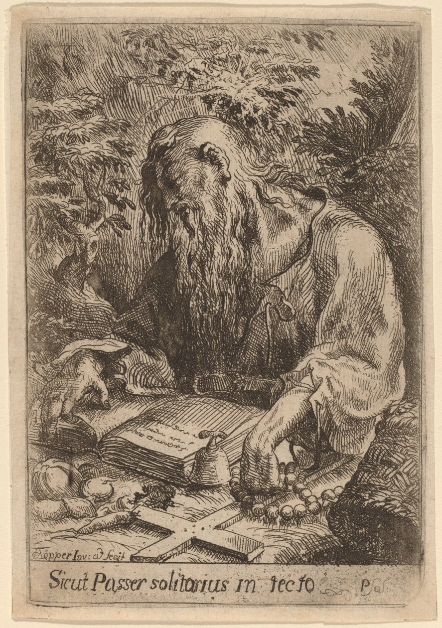 Um Santo Eremita de Karel Frantisek Töpper