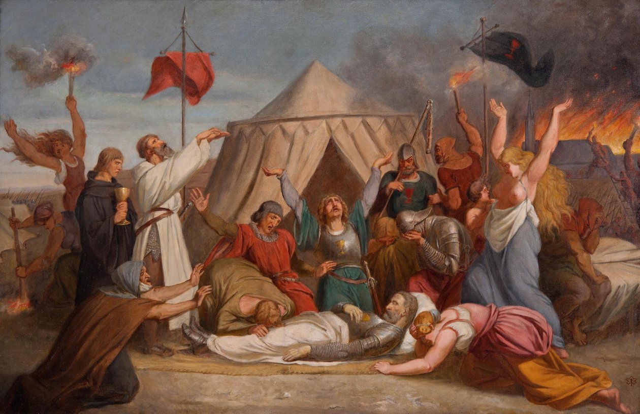 A morte de John Zizka, c. 1850 de Karel Javurek
