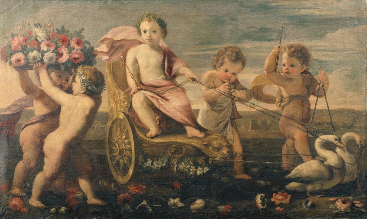 O Triunfo do Cupido (óleo sobre tela) de Karel Philips (Circle of) Spierincks