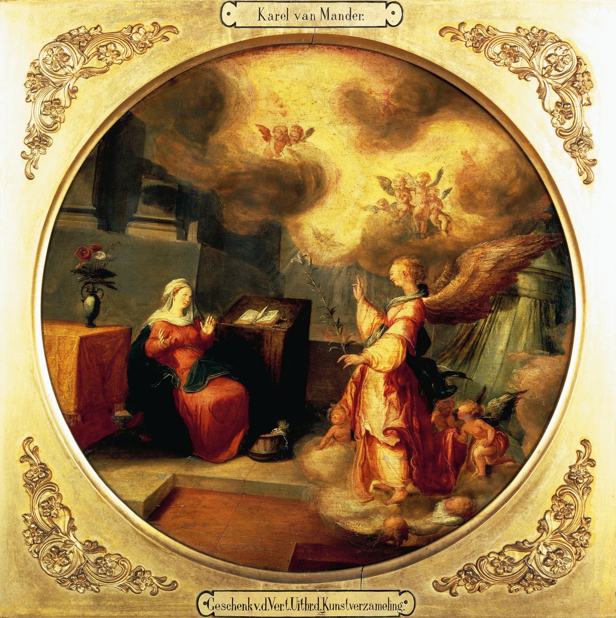 Anunciação, de Karel van Mander I (1548-1606) de Karel Van Mander