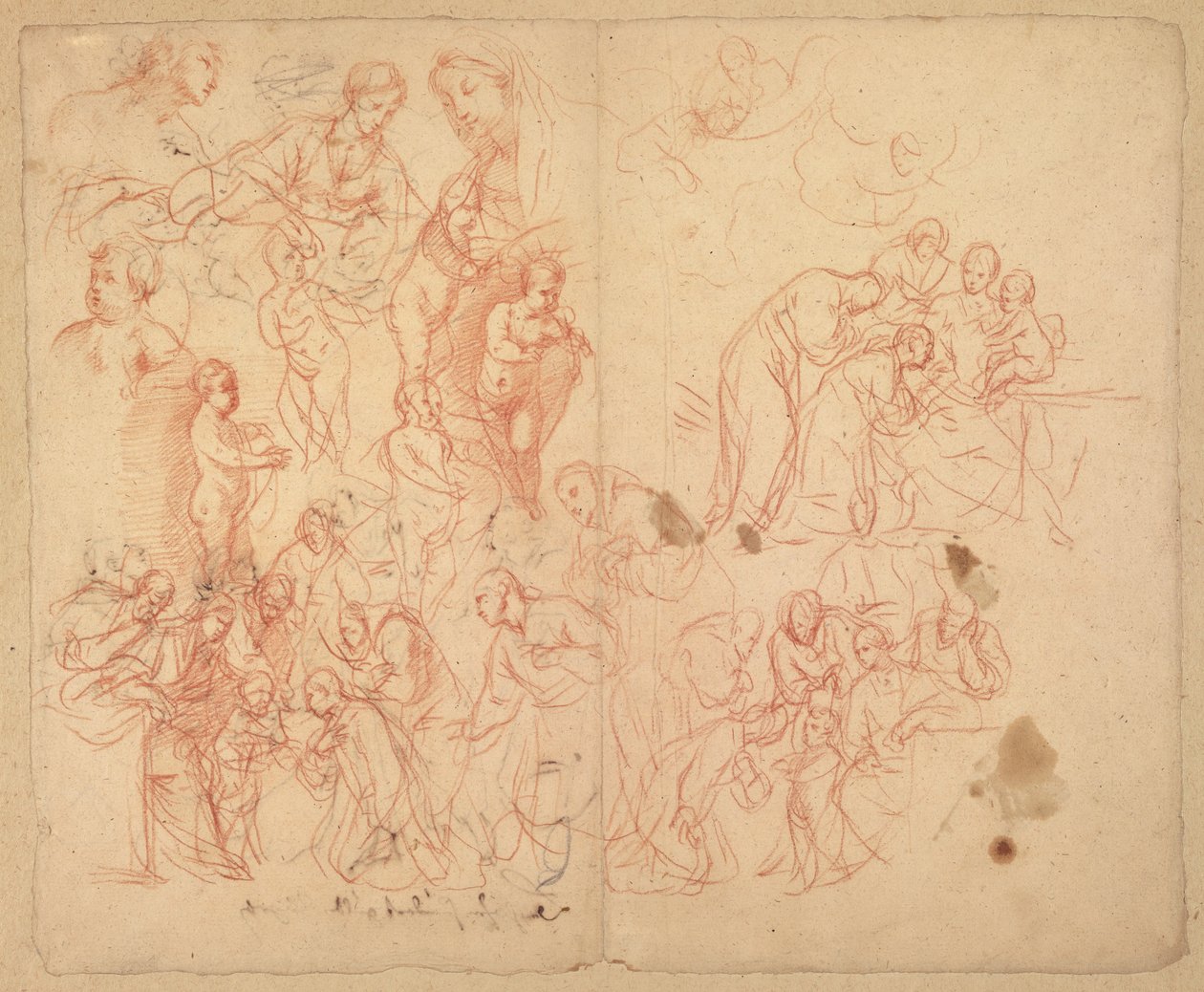Estudos de figuras (frente); Estudos de figuras (verso) de Karel Škréta