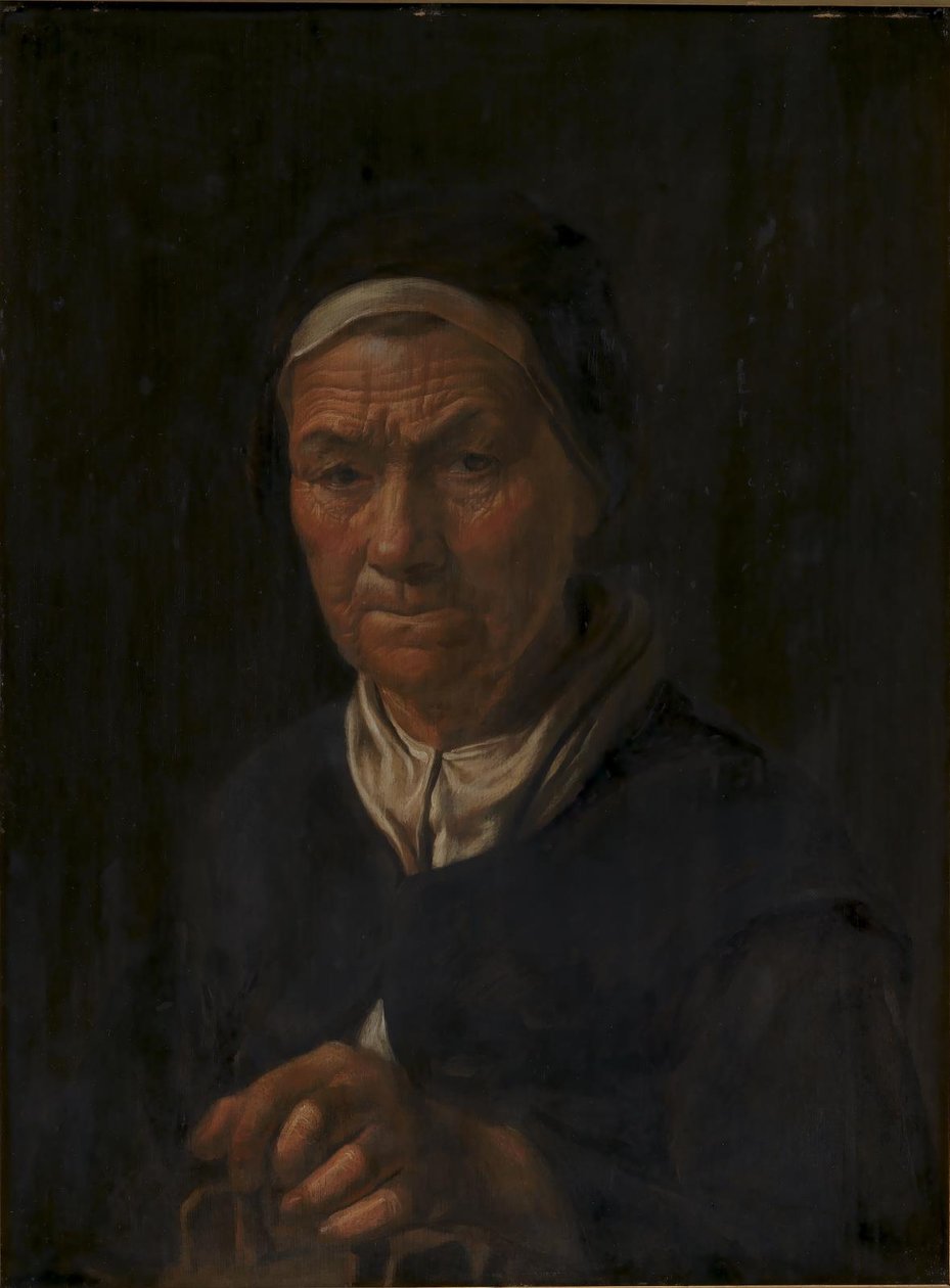 Retrato de uma velha, esposa de Christian Jacobsen Drakenberg, née Bagge (?) de Karel van III Mander