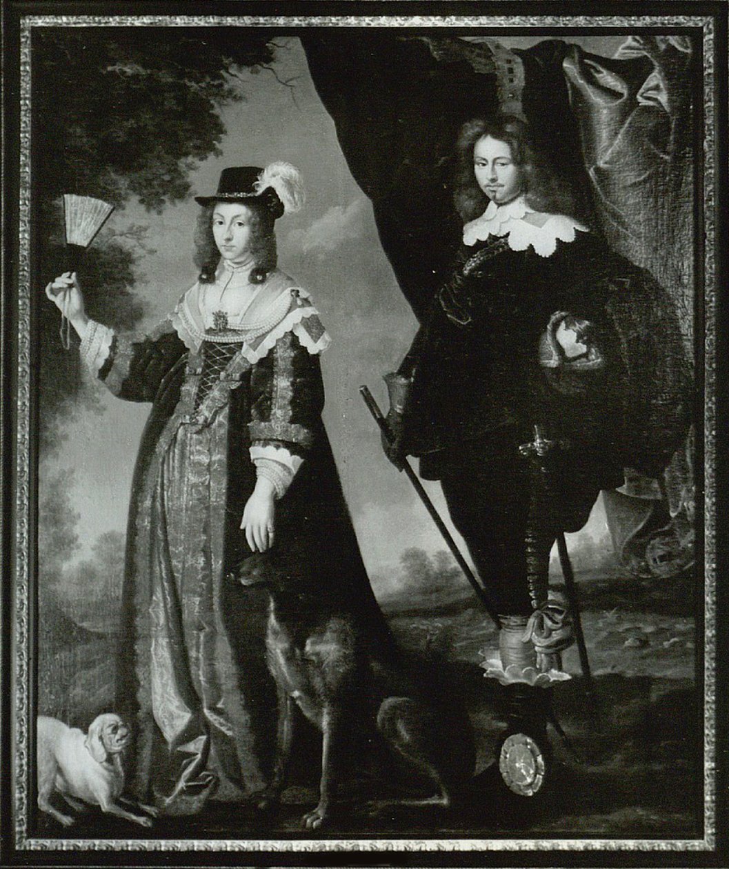 Leonora Christina, Condessa Ulfeldt 1621-1698 e Valdemar Christian de Schleswig-Holstein 1622-1656 de Karel van Mander III