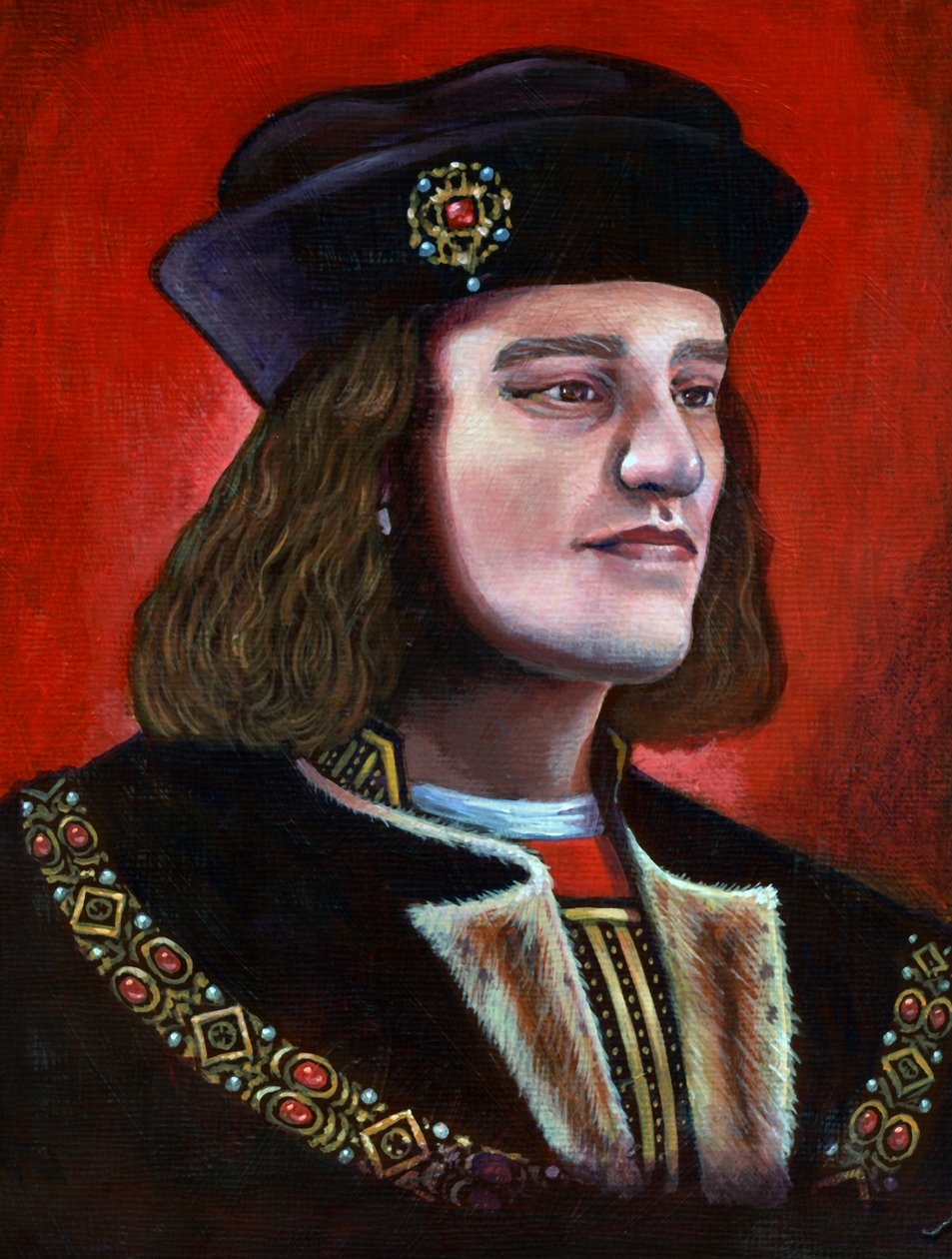 Pintura contemporânea do rei Ricardo III 1452-1485, 2013 de Karen Humpage