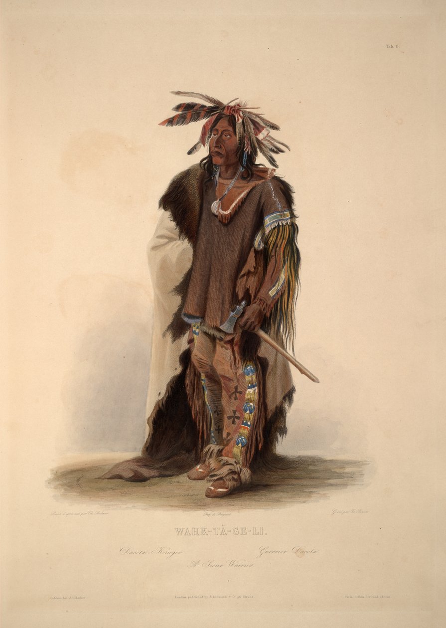 Um guerreiro sioux de Karl Bodmer