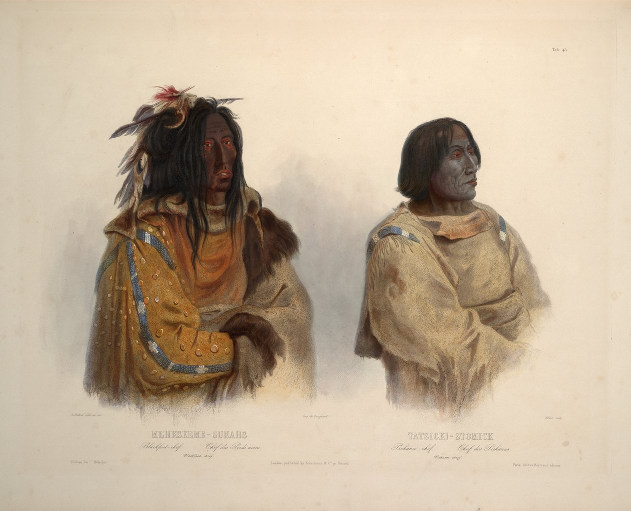 Chefe Blackfoot e Chefe Peikann de Karl Bodmer