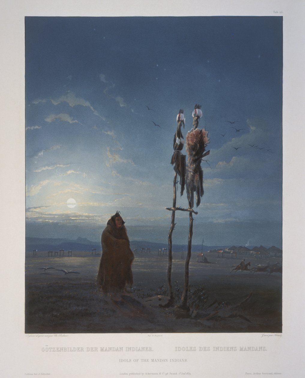 Ídolos dos índios Mandan de Karl Bodmer