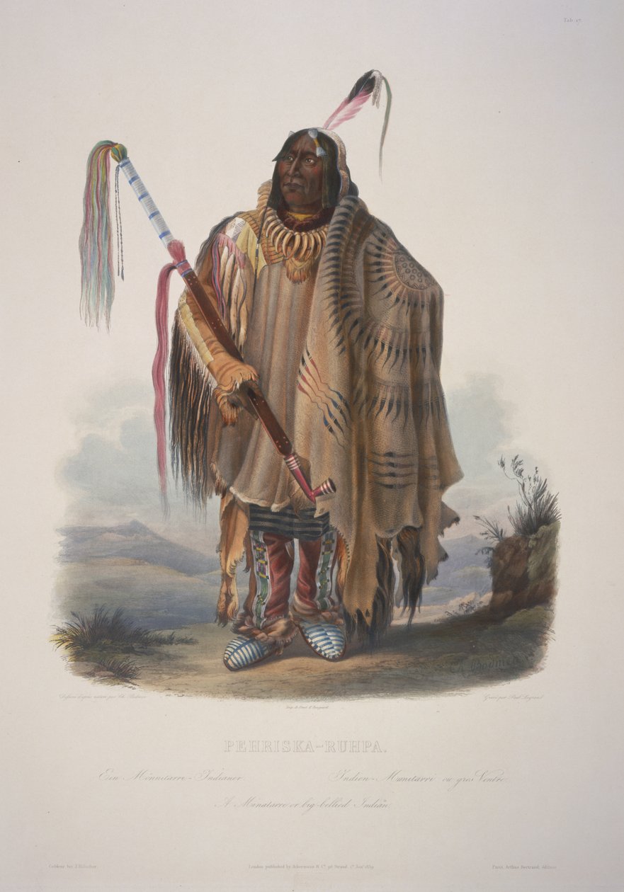 Pehriska-Ruhpa, A Minatarree ou índio barrigudo de Karl Bodmer