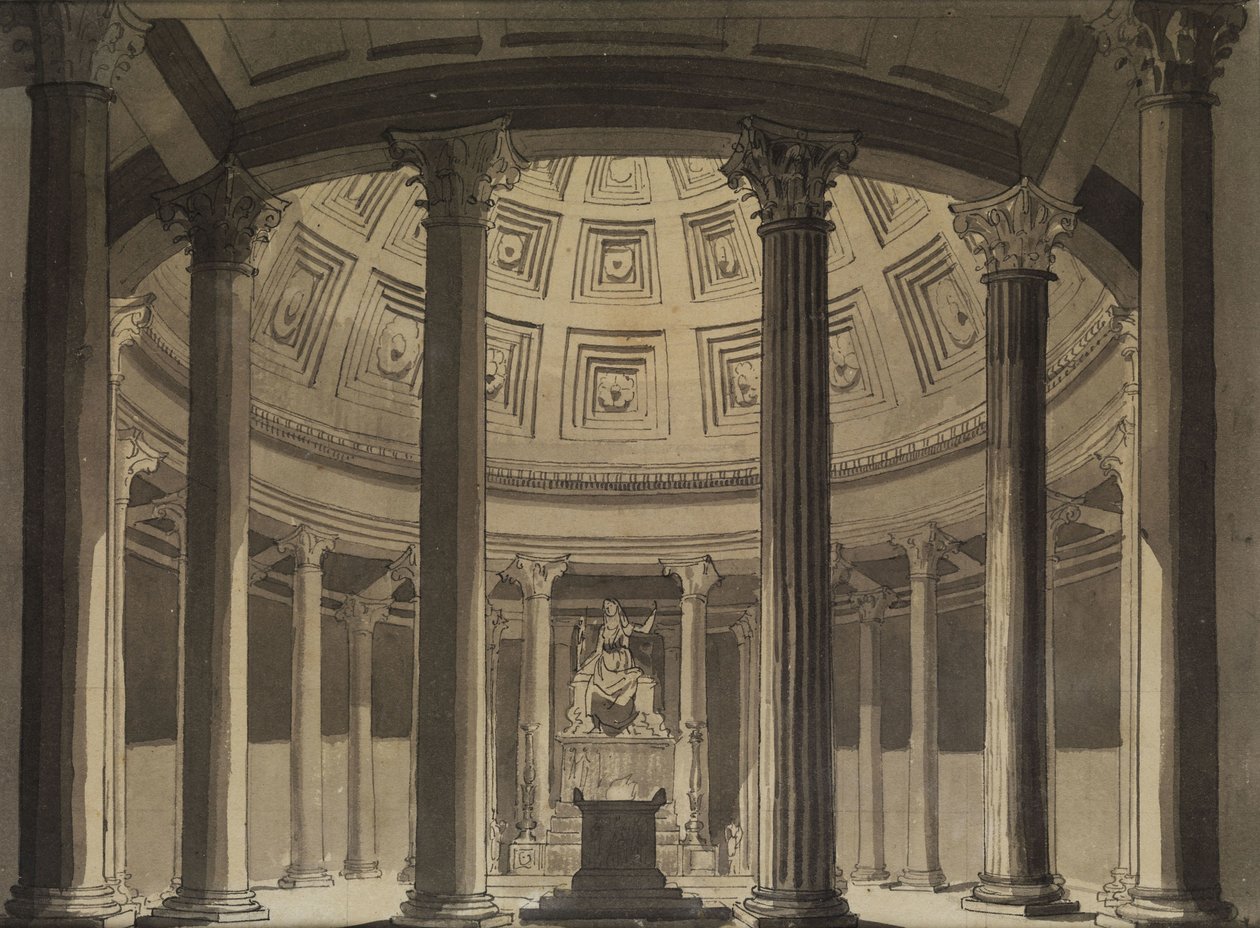 Design de Palco Templo do Vesta de Karl Friedrich Schinkel