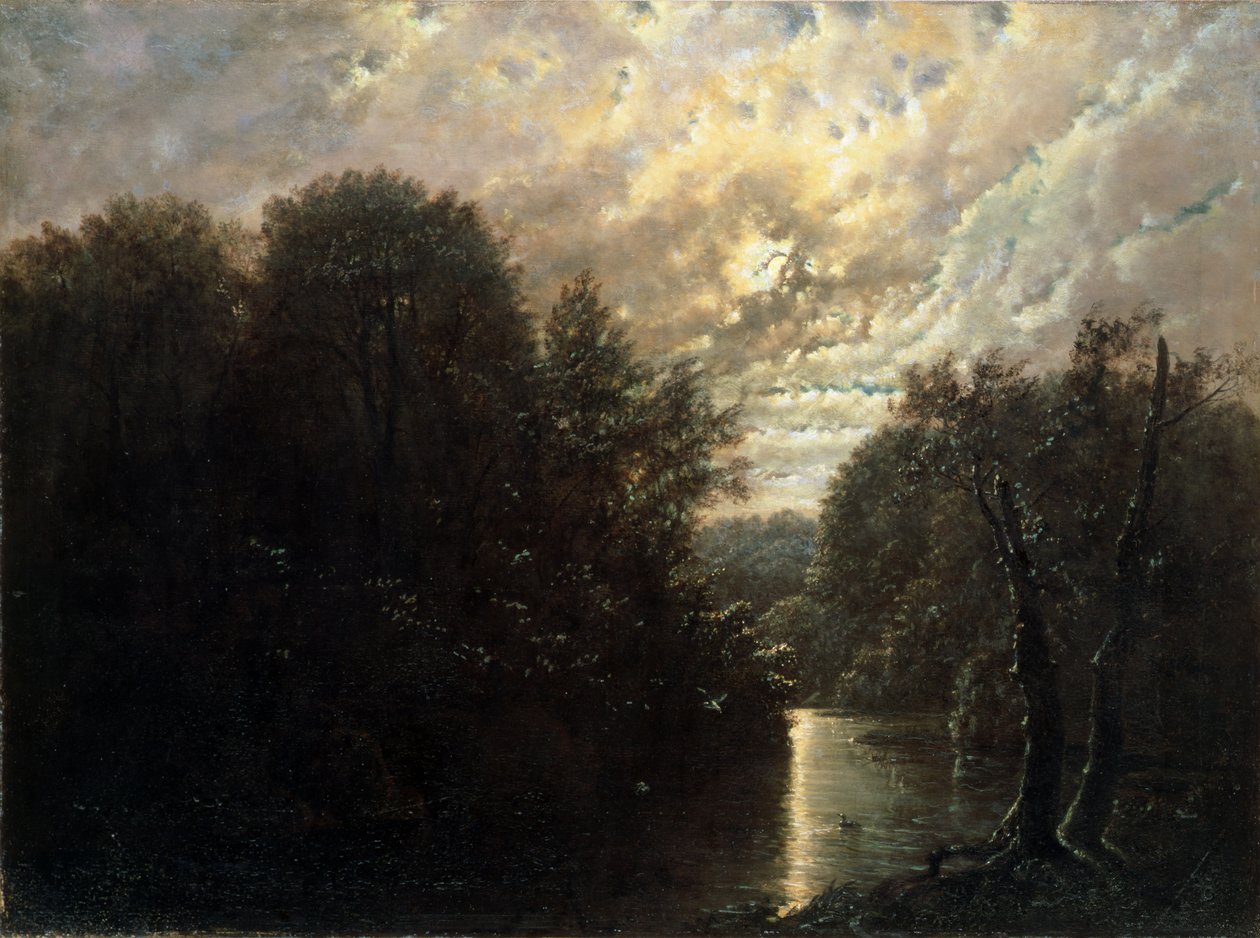 Paisagem do rio no Rosental perto de Leipzig de Karl Gustav Carus