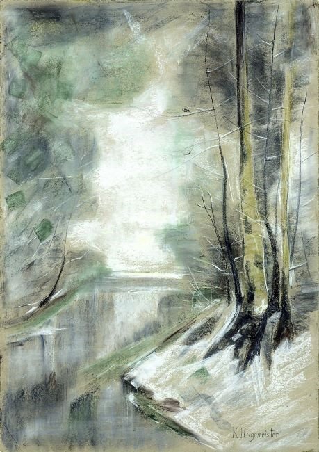 Paisagem do rio nevado de Karl Hagemeister