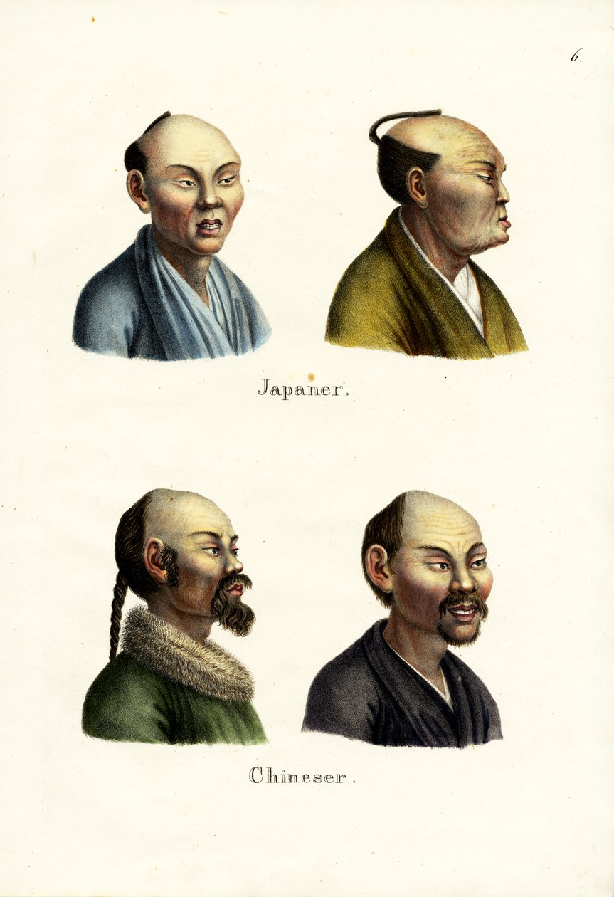 Povo Japonês, 1824 de Karl Joseph Brodtmann