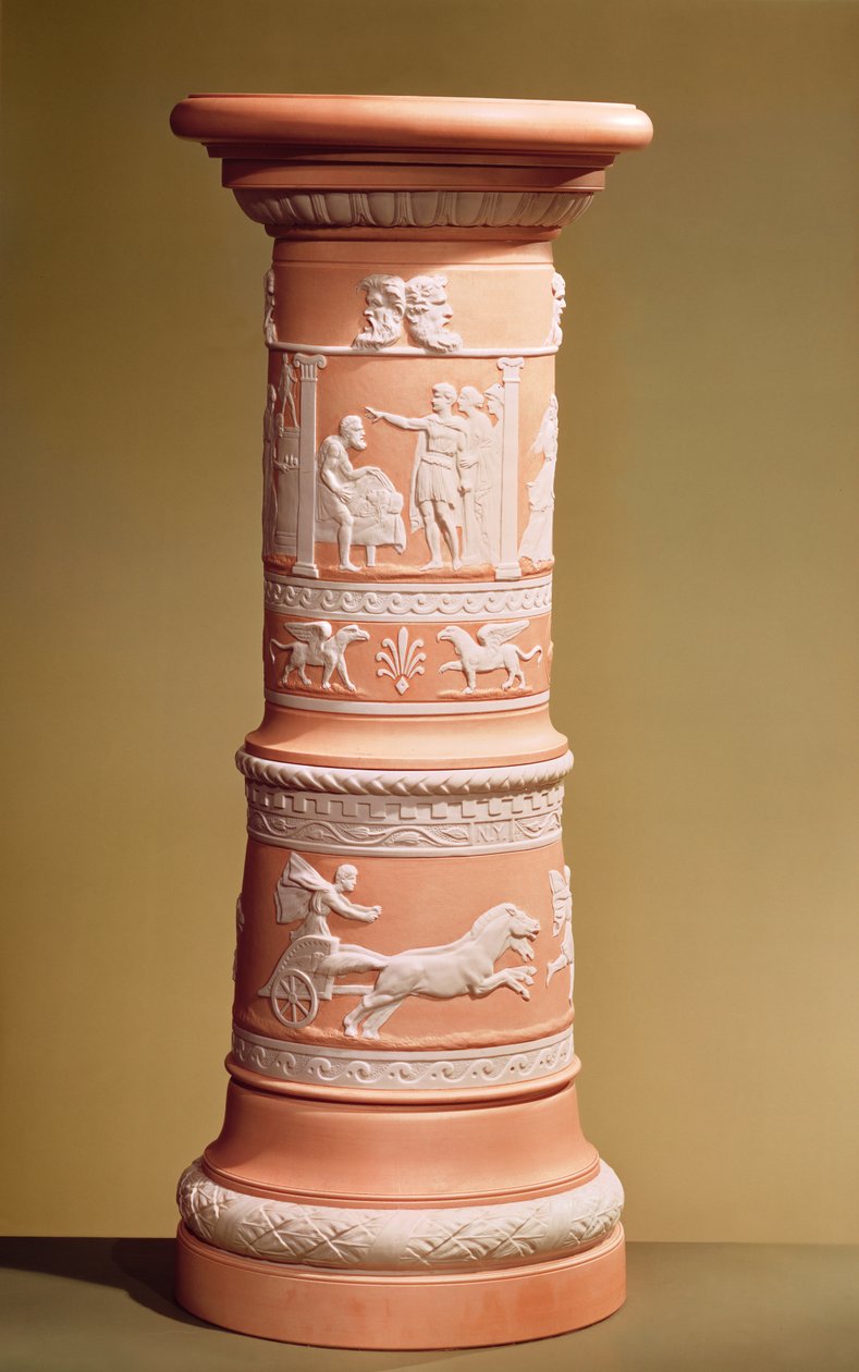 Pedestal &39;Electra&39;, Union Porcelain Works, 1876 (porcelana) de Karl L.H. Mueller