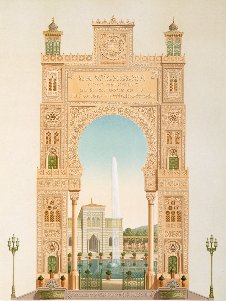 Projeto para os portões de entrada para Wilhelma, 1837 de Karl Ludwig Wilhelm Zanth