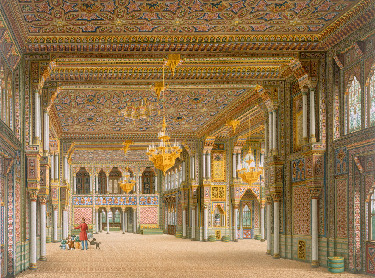 Design para o interior de Wilhelma, 1837 de Karl Ludwig Wilhelm Zanth