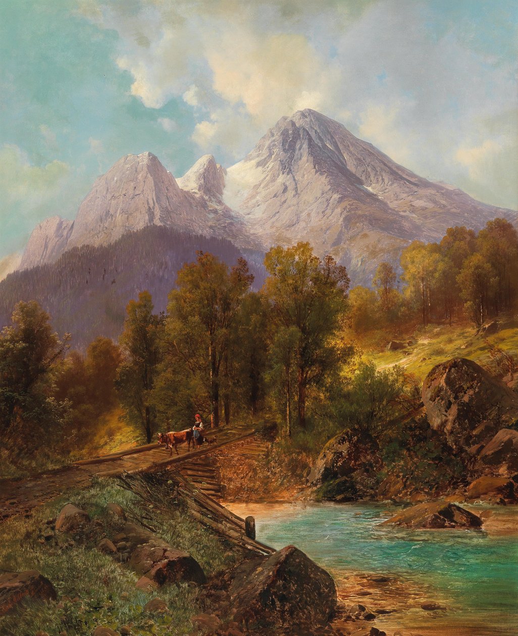 O Watzmann perto de Berchtesgaden de Karl Millner