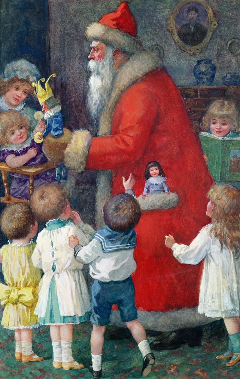 Pai Natal com crianças de Karl Roger