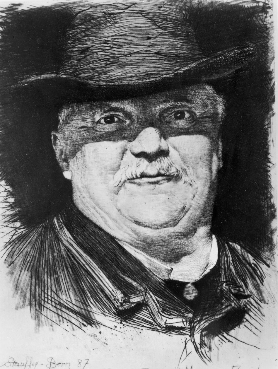 Retrato de Conrad Ferdinand Meyer de Karl Stauffer Bern