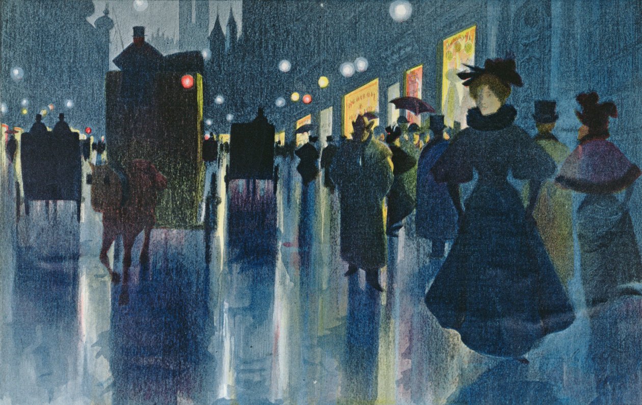 Rua de Munique à noite de Karl Vetter