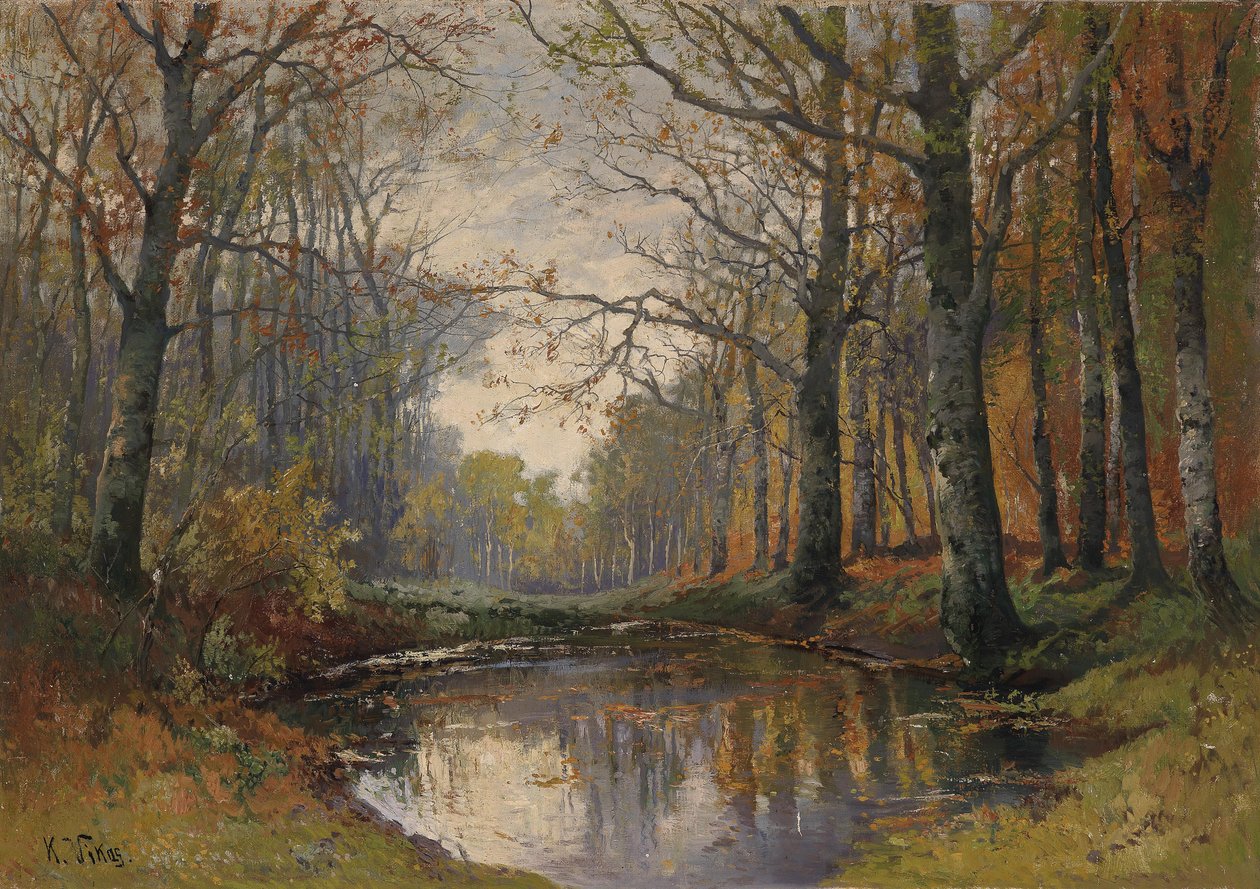 Paisagem da floresta do outono de Karl Vikas