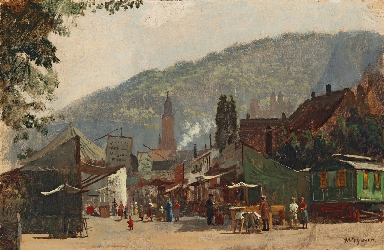 Feira de outono no local de aniversário em Heidelberg de Karl Weysser