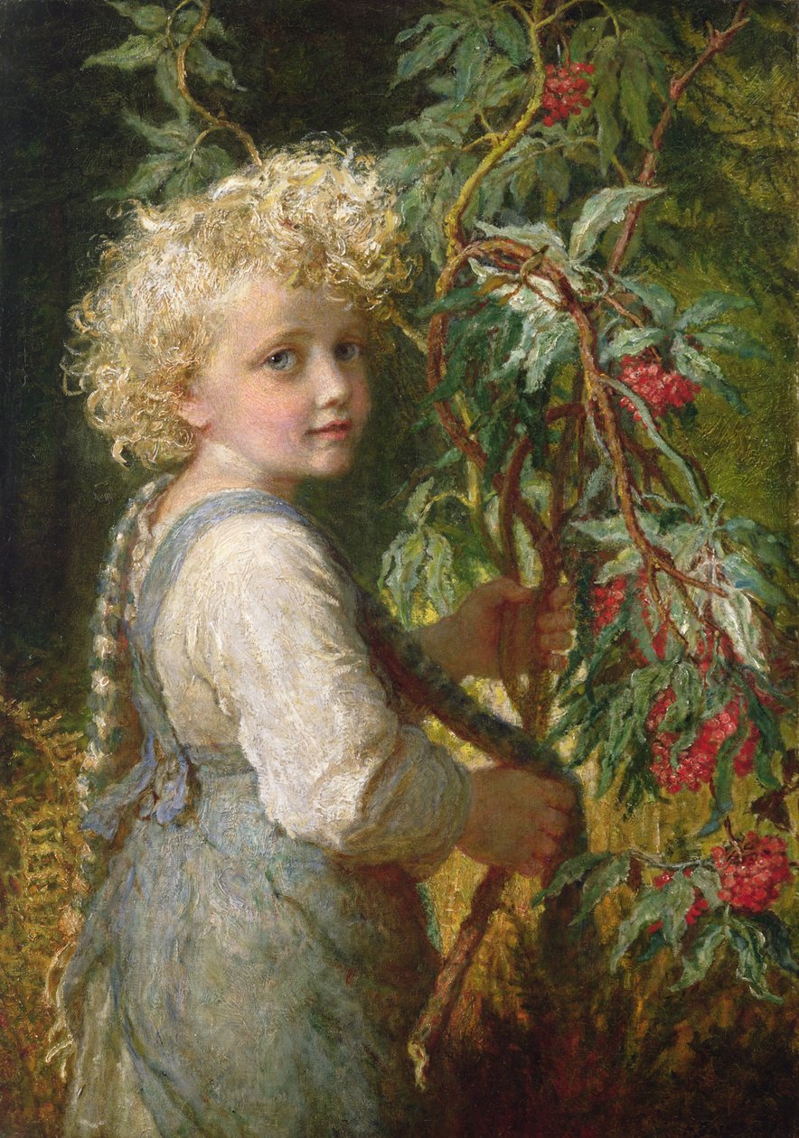 Recolhendo Bagas Vermelhas de Karl Wilhelm Friedrich Bauerle