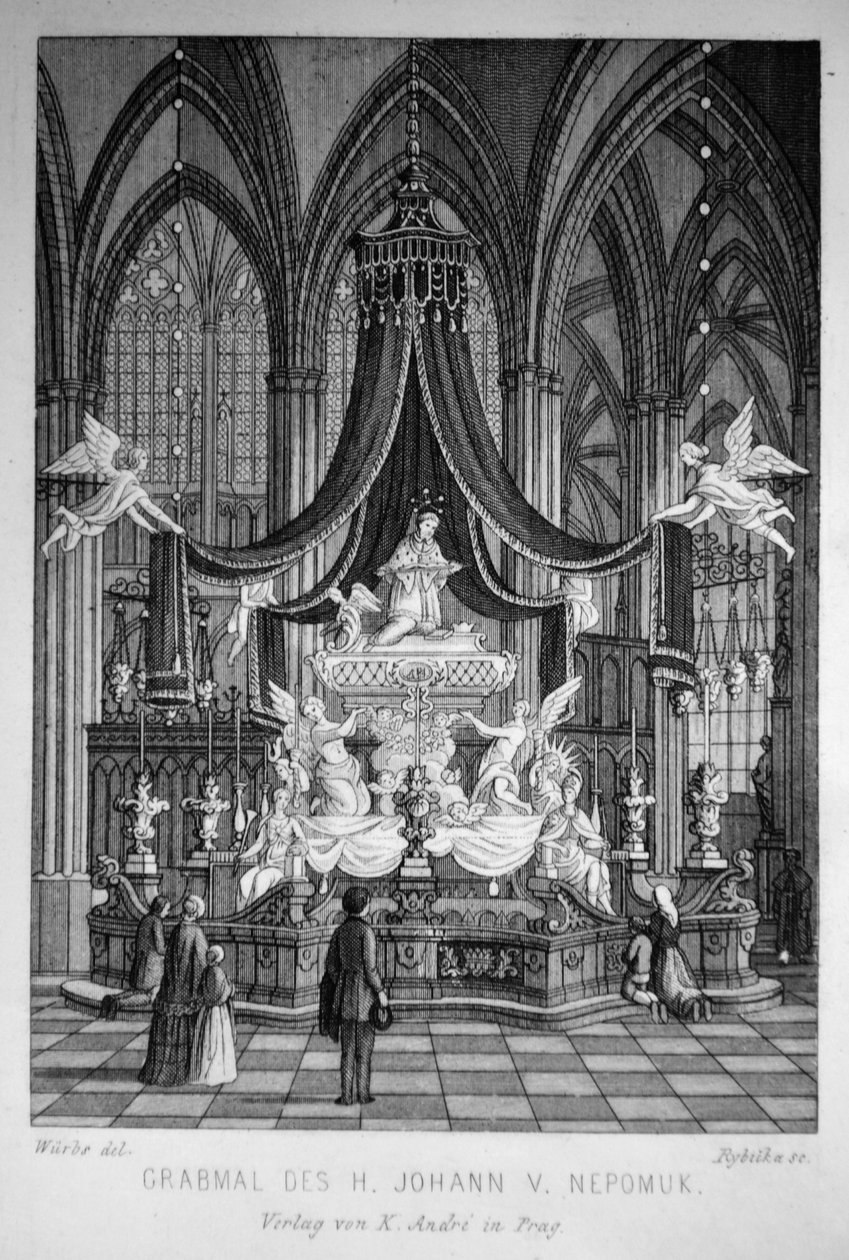 A, catedral, para, praga de Karl Wurbs