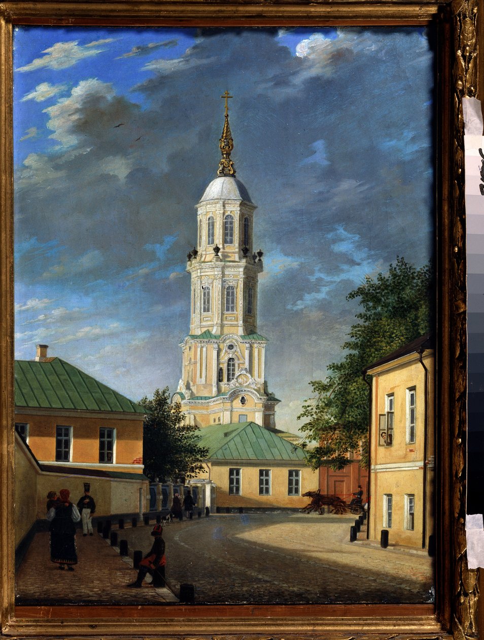 Krivokolenny pereulok a Moscou (Krivokolenny pereulok em Moscou). Pintura de Karl Petrovich Bodri (1812-1894). Huile sur toile, 55,3 x 39,7 cm de Karl Fridrikh Petrovich Bodri