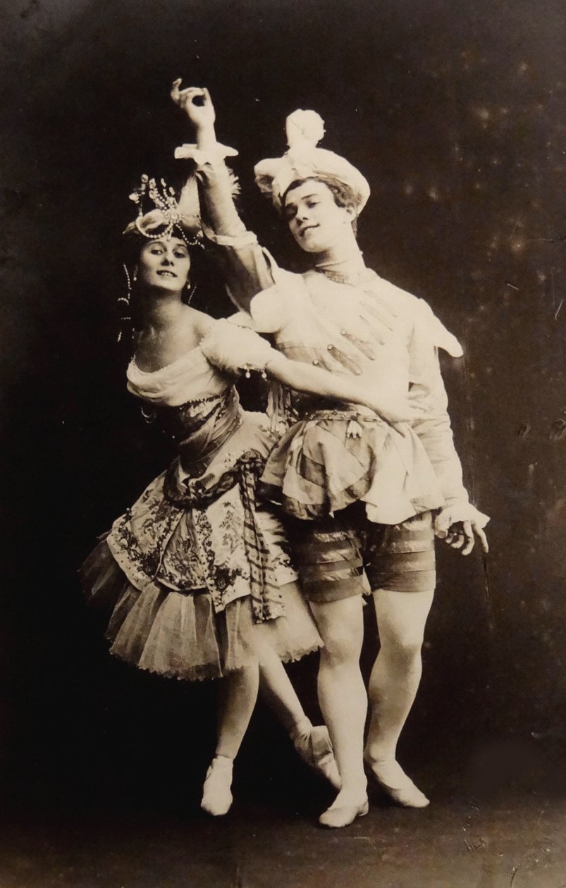 Anna Pavlova e Vaslav Nijinsky no balé Le Pavillon dArmide de Nikolai Tcherepnin, 1907 de Karl August Fischer