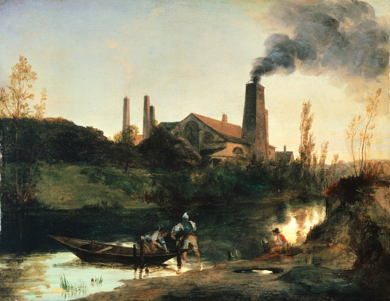 Moinho Eberswald, cerca de 1830, de Karl Blechen (1798-1840), óleo, 25x33 cm de Carl Blechen