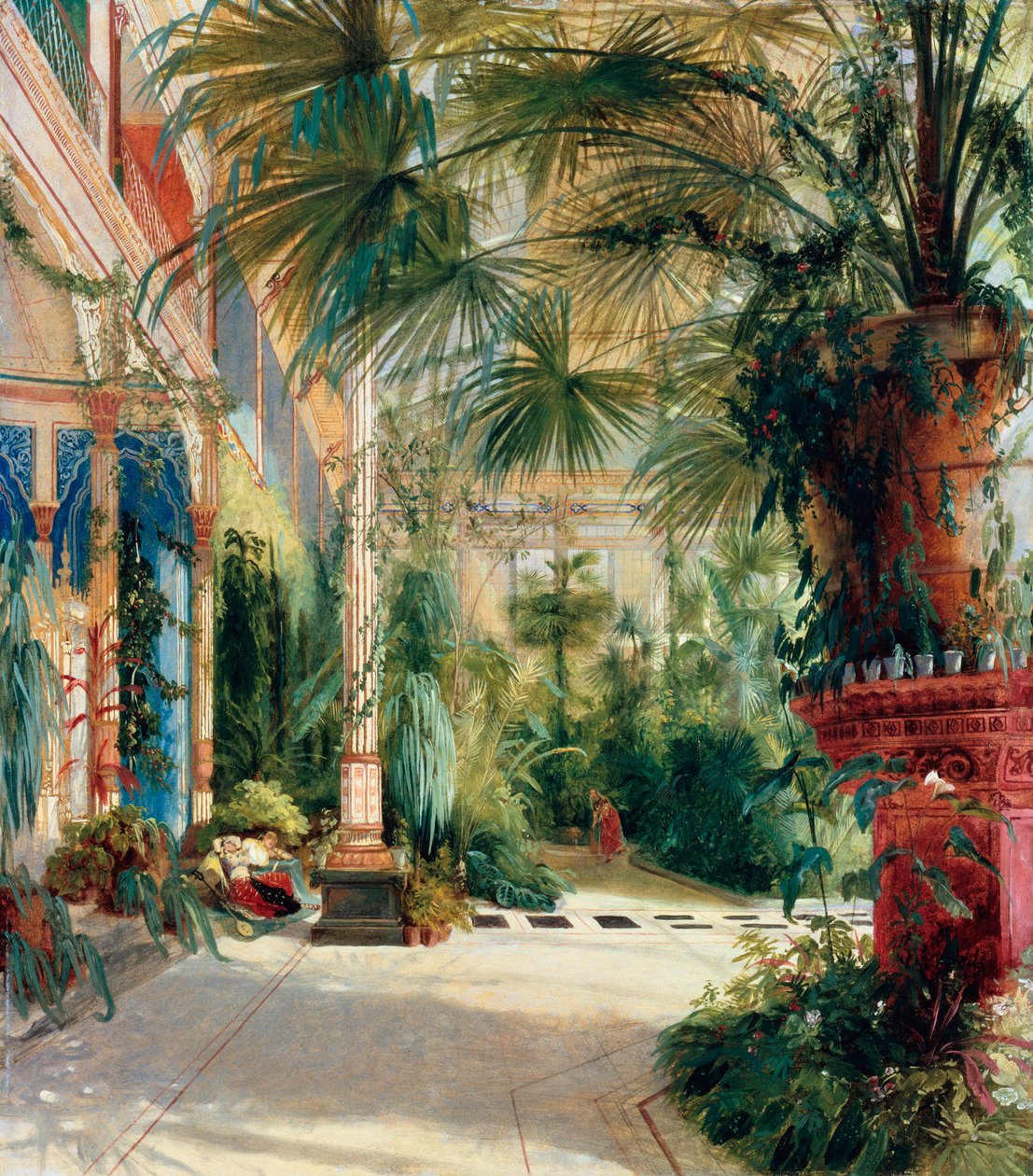 "Serre a palmiers" (O Interior da Casa da Palma) Peinture de Carl Blechen (1798-1840) Óleo sobre papel 1832-1833 Dim 64x56 cm Staatliche Museen, Berlim de Carl Blechen