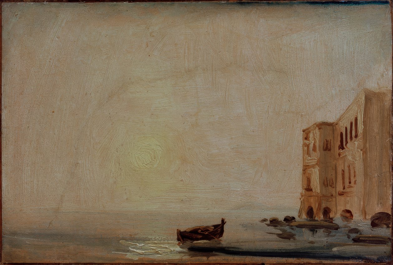 Sol sobre o mar de Carl Blechen