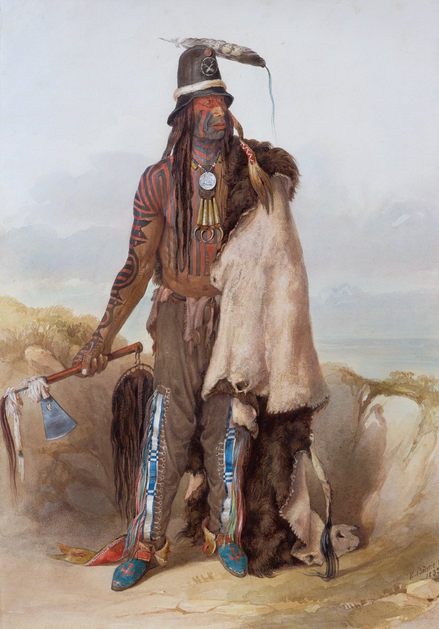 Abdih-Hiddisch, um chefe Minatarre de Karl Bodmer