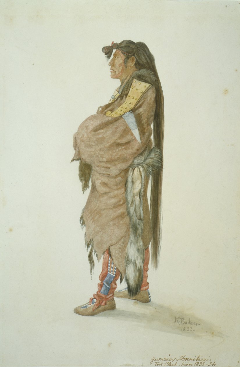 Ahsch Psa Masihichsi, um homem Hidatsa de Karl Bodmer