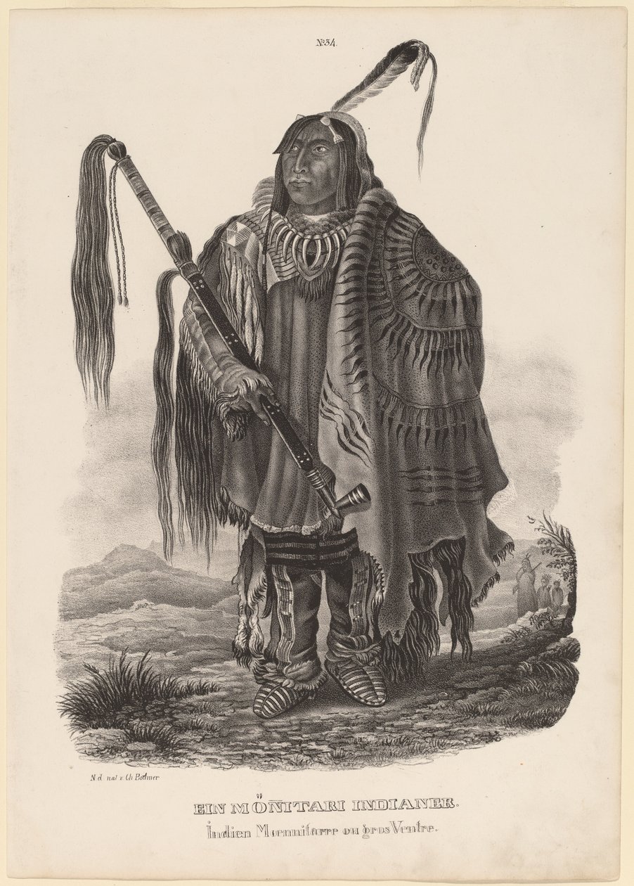 Um índio Monitari de Karl Bodmer