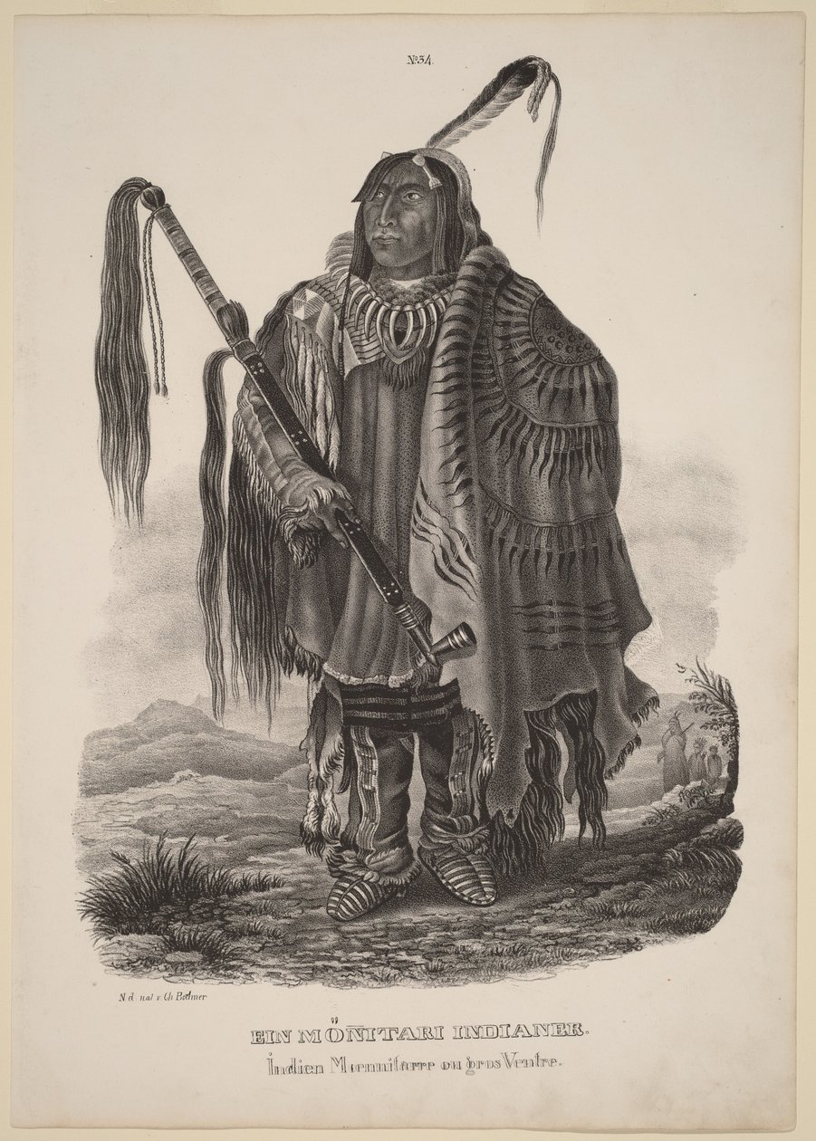 Um índio Monitari de Karl Bodmer