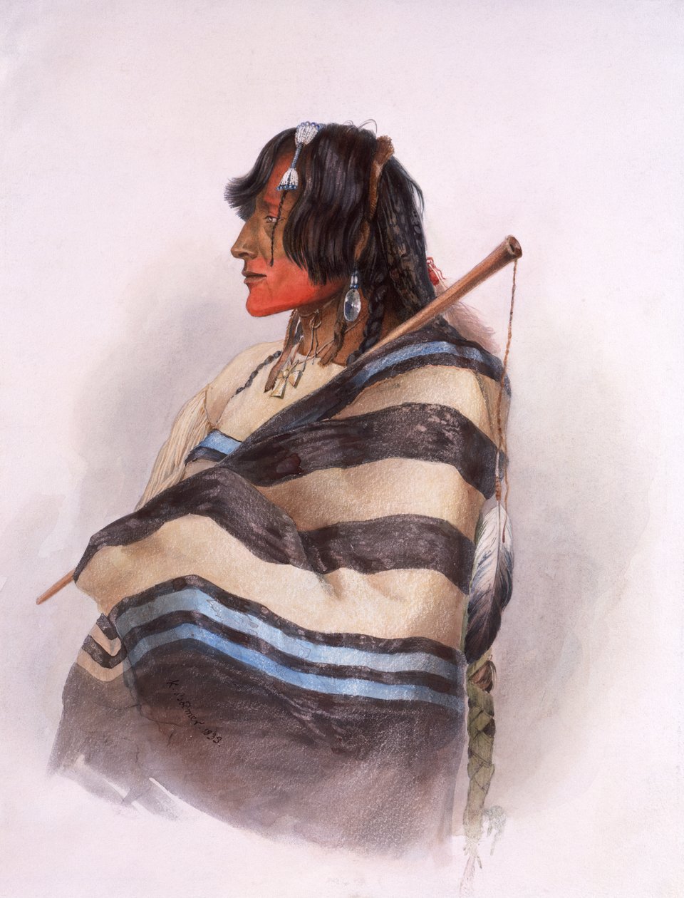 Kiasax Piegan Homem dos Pés Negros de Karl Bodmer