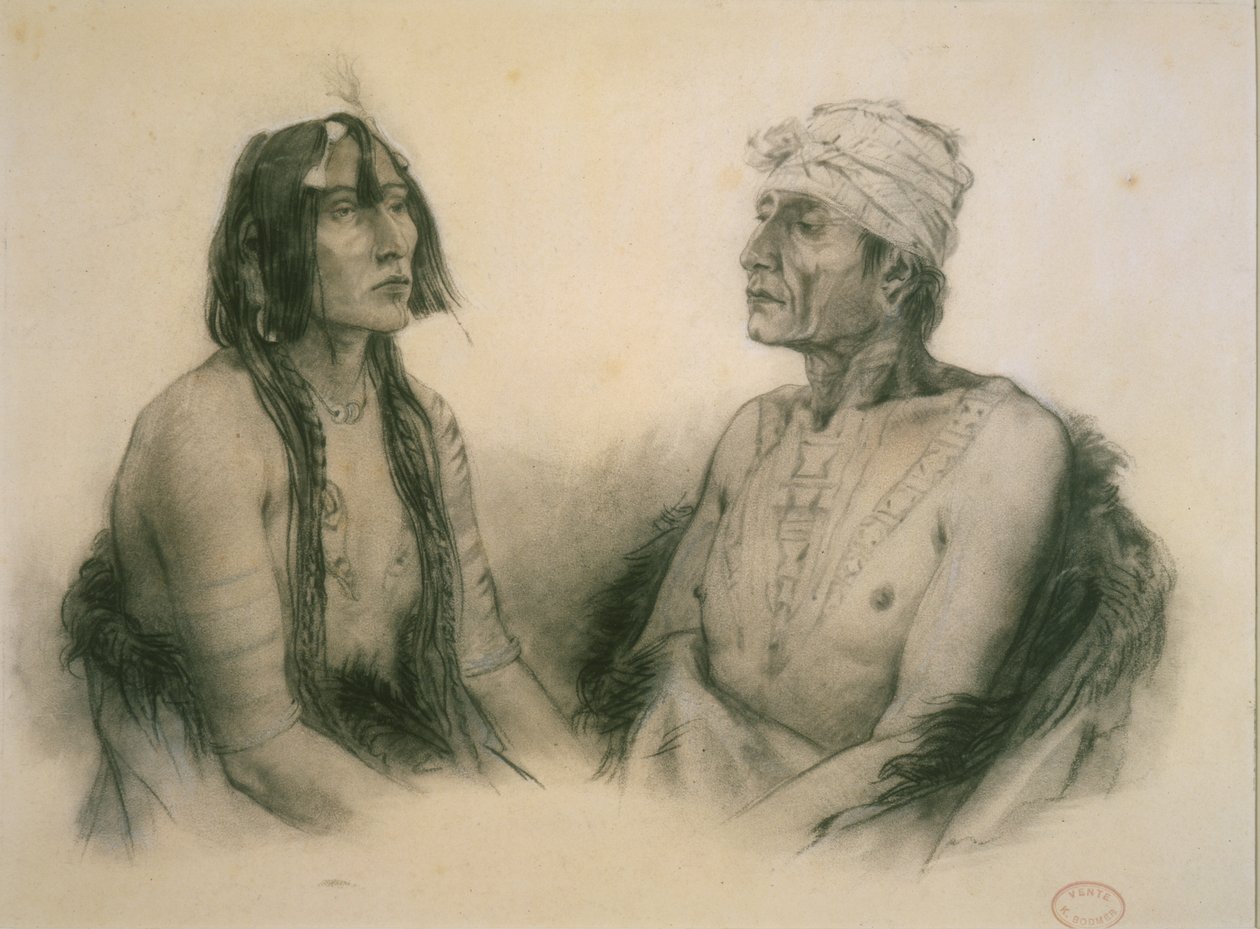 Psihdja-S Hpa e Tuk N Ton, homens de Yankton de Karl Bodmer