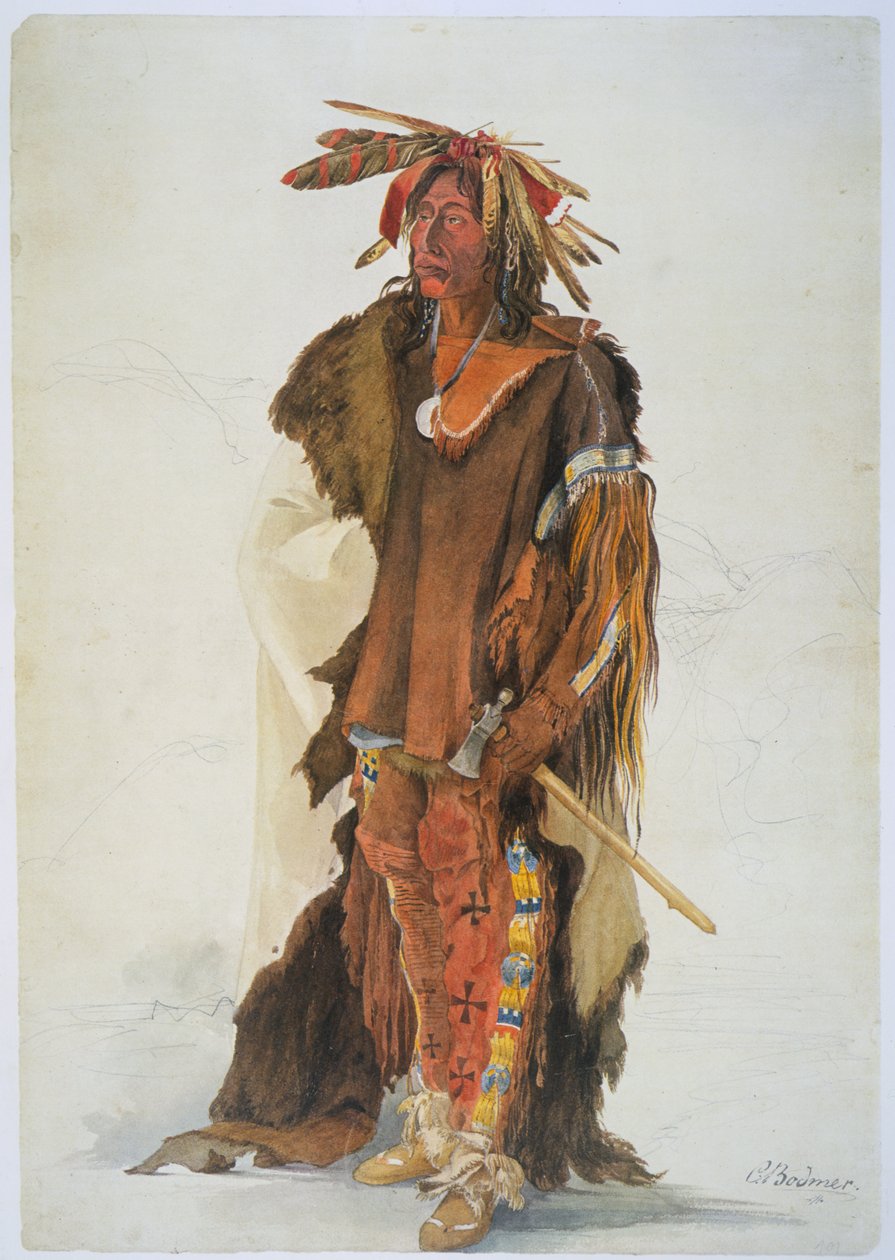 Wahk-ta-Ge-Li. O Guerreiro Sioux de Karl Bodmer