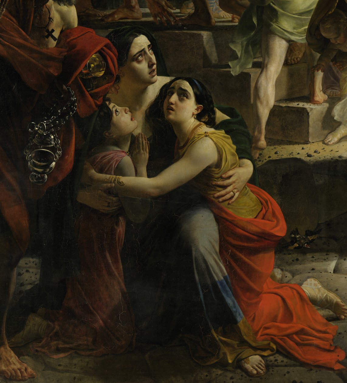 Detalhe de O último dia de Pompéia (por Karl Bryullov, 1833, Museu Russo) de Karl Pavlovich Bryullov