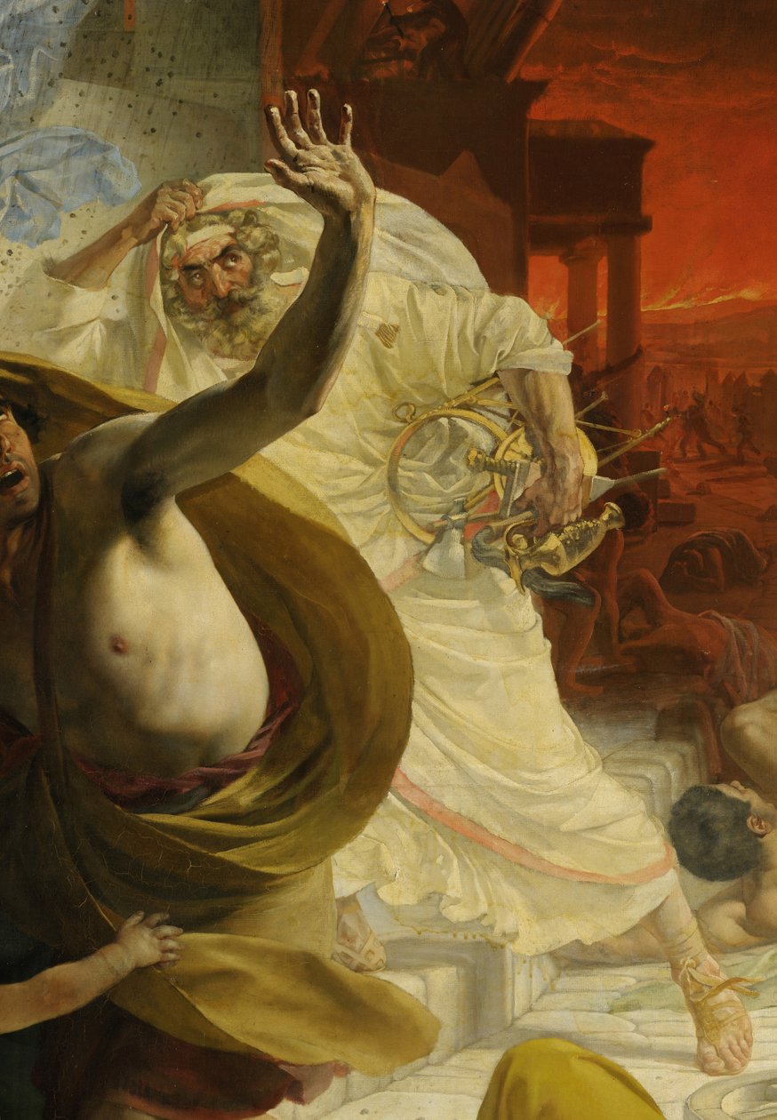 Detalhe de O último dia de Pompéia (por Karl Bryullov, 1833, Museu Russo) de Karl Pavlovich Bryullov