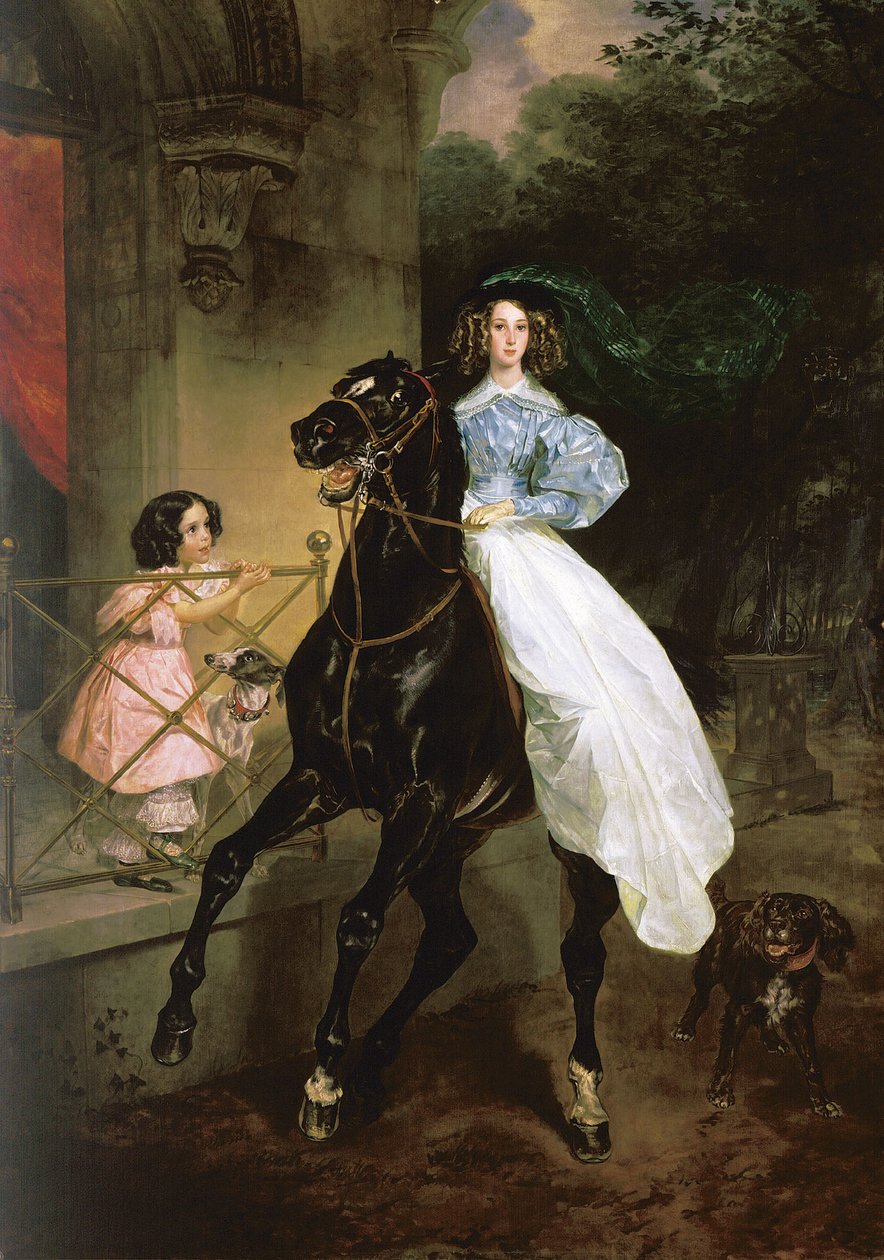 Russo: "Horsewoman" Horsewoman de Karl Bryullov